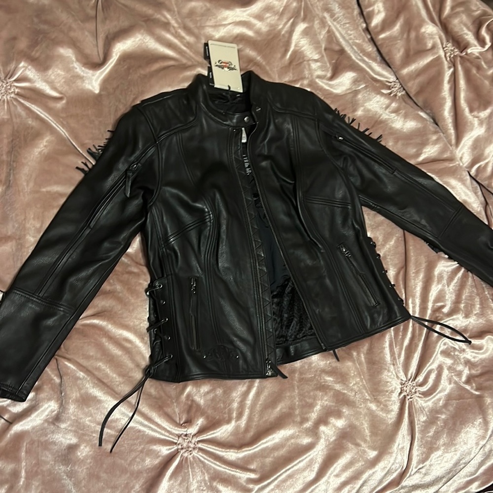 Harley Davidson leather coat NWT!